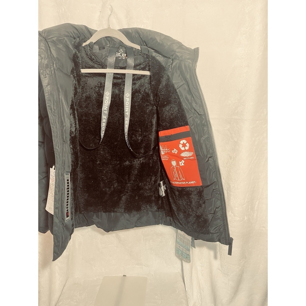 Point Zero Men's Puffer Jacket (Very Warm) Size S — Black, Zip Closure